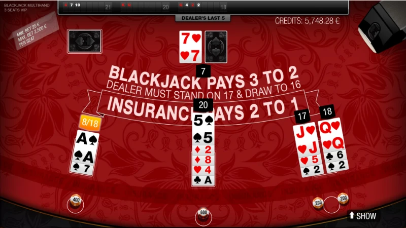 Cùng chúng tôi tìm hiểu về cách chơi Blackjack 3 hand